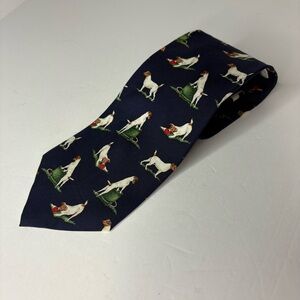 Orvis Jack Russell terrier dog 100% silk mens tie